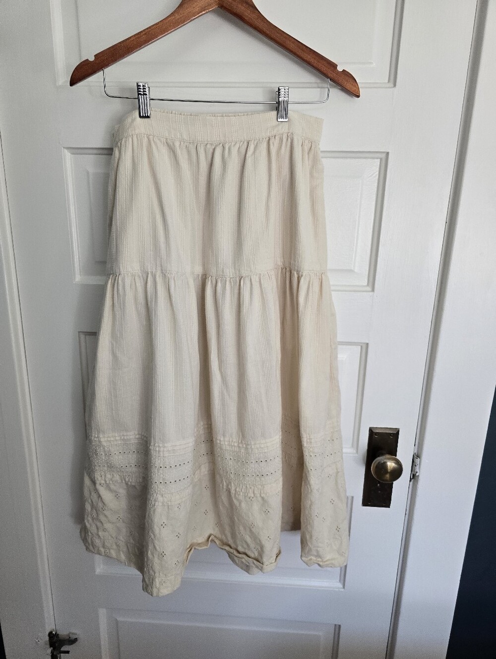 Toad&Co Airscape Midi Skirt Salt Dobby Medium